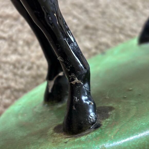 Vintage Atlantic Mold Ceramic Hand Painted Stallion *Repaired* - Picture 12 of 12